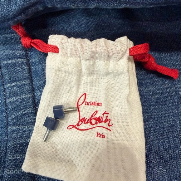 Christian Louboutin “Kate LoubiJean RocknRide” Over-the-Knee Denim Boots 39.5 - Picture 13 of 17